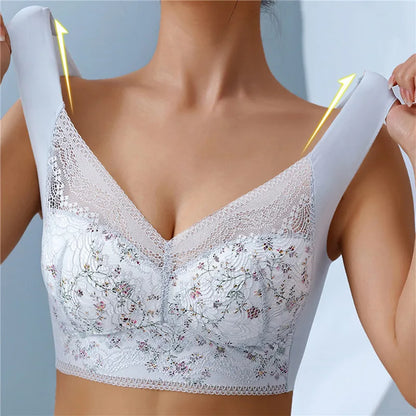 💕🎁【40kg-100kg】Prozračni, podesivi, bešavni grudnjak od ledene svile u velikim veličinama 