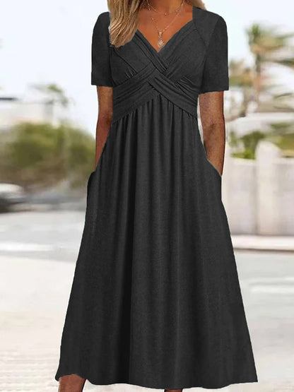 🔥🔥【Oferta del Día de la Mujer 3/8 38% de descuento】【S-5XL】Nuevo vestido midi informal de algodón 