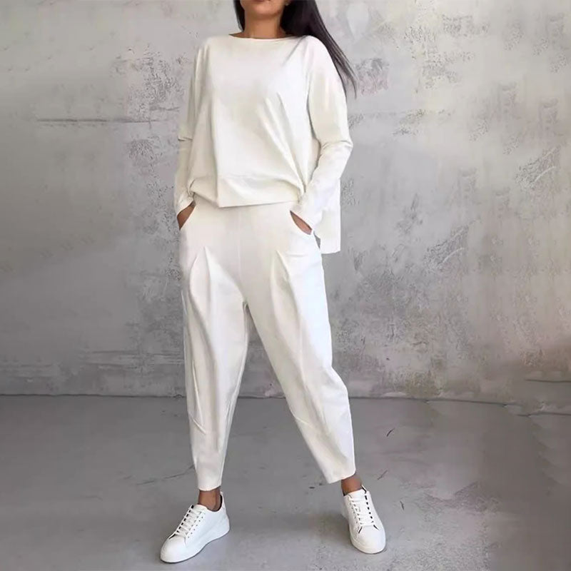💥50% popusta na ograničeno vrijeme💖 Komplet dugih rukava, bluza s okruglim izrezom i duge hlače 