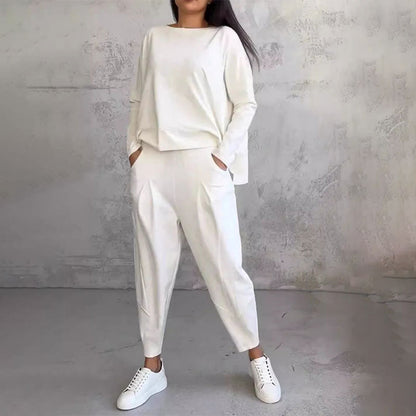💥50% popusta na ograničeno vrijeme💖 Komplet dugih rukava, bluza s okruglim izrezom i duge hlače 