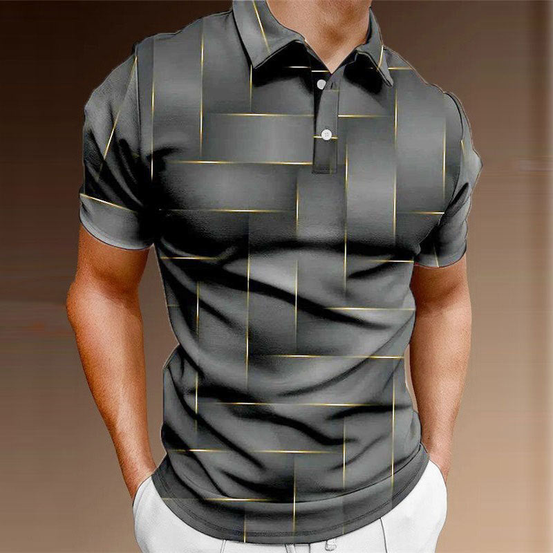 💥【S-5XL】Lato nowe modne, codzienne guziki z krótkim rękawem topy koszule męskie koszulki POLO