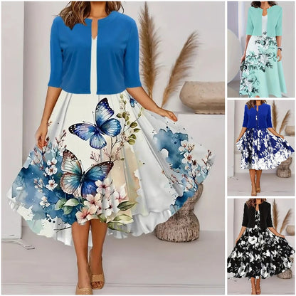 👗 Dvodijelni set spuštene haljine plus mali blejzer 【S-2XL】 