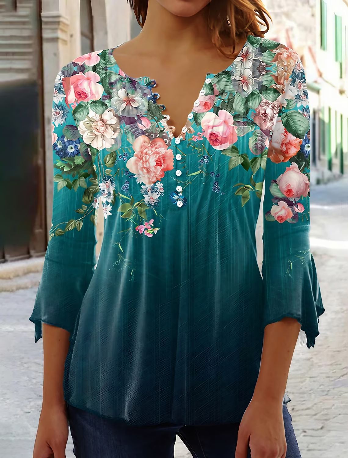 【【🔥Descuentos de temporada.🔥】】 [S-5XL] Camiseta de cuello en V para mujer 
