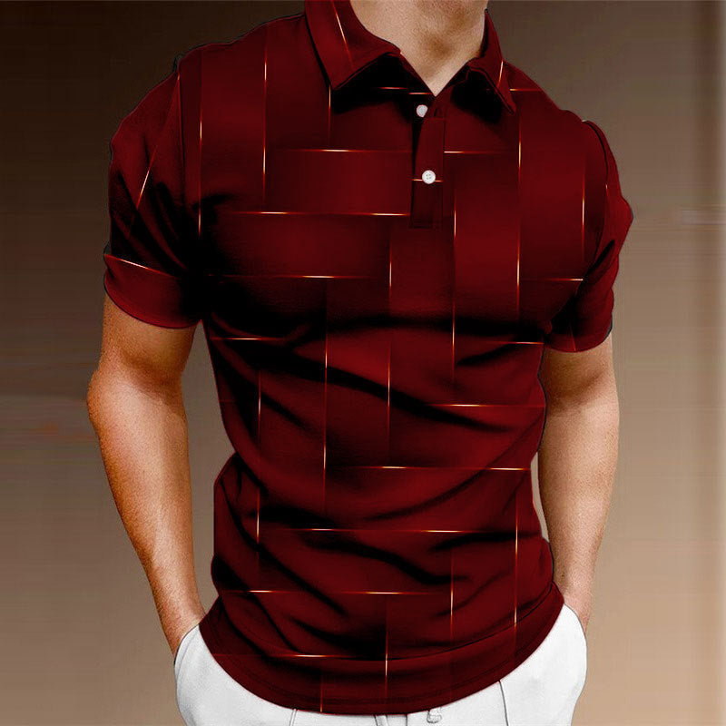 💥【S-5XL】Lato nowe modne, codzienne guziki z krótkim rękawem topy koszule męskie koszulki POLO