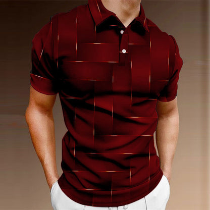 💥【S-5XL】Lato nowe modne, codzienne guziki z krótkim rękawem topy koszule męskie koszulki POLO
